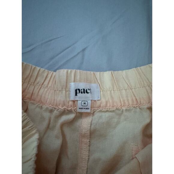 Pact Daffodil Rhea Tabbed Organic Cotton Butter Yellow Shorts Linen Medium - Picture 3 of 5